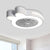 Cartoon Bear/Rabbit/Penguin Fan Lamp Acrylic Kids Room 23" Wide LED Close to Ceiling Light in Pink/Grey White Rabbit Clearhalo 'Ceiling Fans with Lights' 'Ceiling Fans' 'Kids Ceiling Fans' 'Kids' Lighting' 814507