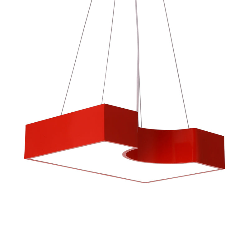 Arch Bridge Kindergarten Hanging Light Acrylic Kids LED Pendant Lighting Fixture in Red/Blue/Yellow Clearhalo 'Ceiling Lights' 'Pendant Lights' 'Pendants' Lighting' 814648