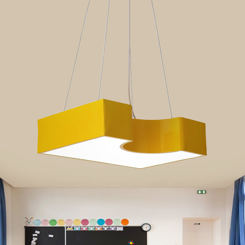 Arch Bridge Kindergarten Hanging Light Acrylic Kids LED Pendant Lighting Fixture in Red/Blue/Yellow Clearhalo 'Ceiling Lights' 'Pendant Lights' 'Pendants' Lighting' 814652