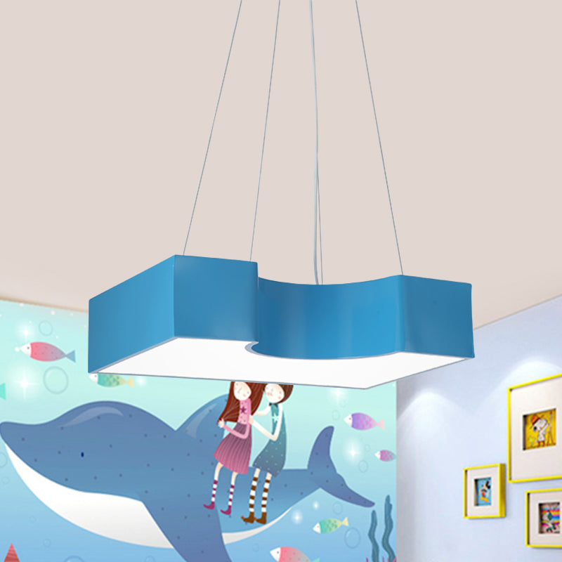 Arch Bridge Kindergarten Hanging Light Acrylic Kids LED Pendant Lighting Fixture in Red/Blue/Yellow Clearhalo 'Ceiling Lights' 'Pendant Lights' 'Pendants' Lighting' 814656