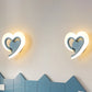 Minimalist Love Heart Wall Light Acrylic Bedside LED Sconce Lighting Fixture in Blue/White/Black Clearhalo 'Wall Lamps & Sconces' 'Wall Lights' Lighting' 814748