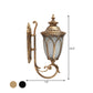 Aluminum Black/Bronze Wall Mount Lamp Curved Arm 1 Bulb Lodge Style Sconce Lighting with Frosted Glass Shade Clearhalo 'Wall Lamps & Sconces' 'Wall Lights' Lighting' 814862