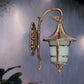 Metal Black/Coffee/Bronze Wall Light Sconce Curved Arm 1 Light Lodge Style Wall Lamp with White Glass Shade Bronze Clearhalo 'Wall Lamps & Sconces' 'Wall Lights' Lighting' 814911