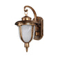 Urn-Shaped Frosted Glass Wall Sconce Country 1 Light Outdoor Wall Hanging Light in Black/Gold/Bronze Clearhalo 'Wall Lamps & Sconces' 'Wall Lights' Lighting' 814937