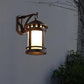 Black/Coffee 1 Bulb Wall Mounted Lighting Country White Glass Cylinder Wall Lamp for Courtyard Clearhalo 'Wall Lamps & Sconces' 'Wall Lights' Lighting' 815034