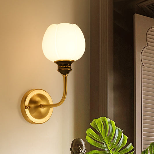 Lampada con palette di vetro lattigio antico per soggiorno per soggiorno per soggiorno da 1/2-bulba
