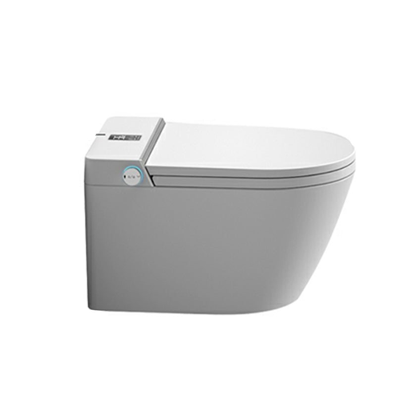 White Antimicrobial Wall Hung Toilet Set with Remote Control Included Clearhalo 'Bathroom Remodel & Bathroom Fixtures' 'Bidets' 'Home Improvement' 'home_improvement' 'home_improvement_bidets' 'Toilets & Bidets' 8151538