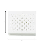 White Laser-Cut Box Shape Wall Light Sconce Modernism 1 Head Gypsum LED Wall Lamp Clearhalo 'Modern wall lights' 'Modern' 'Wall Lamps & Sconces' 'Wall Lights' Lighting' 815309