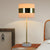 Post Modern Drum Table Light Fabric Single Bulb Bedside Nightstand Lamp in Gold with Pull Chain Gold Clearhalo 'Lamps' 'Table Lamps' Lighting' 815384