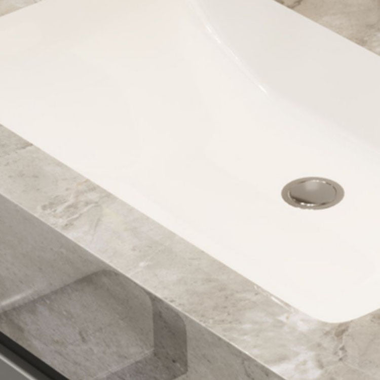 Grey Wall Mount Wood Bathroom Vanity Set with Mirror Included Clearhalo 'Bathroom Remodel & Bathroom Fixtures' 'Bathroom Vanities' 'bathroom_vanities' 'Home Improvement' 'home_improvement' 'home_improvement_bathroom_vanities' 8156464