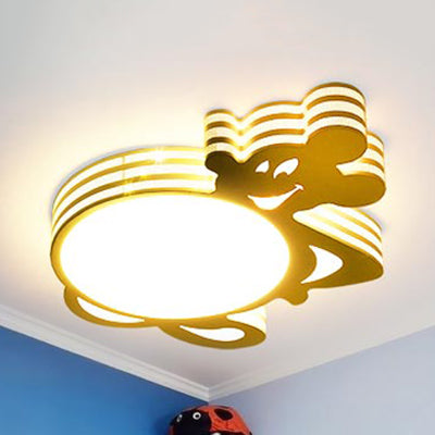White Star Flush Mount Ceiling Light Cartoon Acrylic Ceiling Light Fixture for Kid Bedroom Clearhalo 'Ceiling Lights' 'Close To Ceiling Lights' 'Close to ceiling' 'Flush mount' Lighting' 81613
