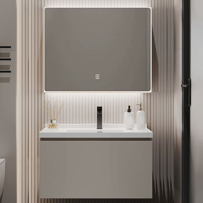 Single Sink Bathroom Vanity Set Overflow Wood Frame Wall Mounted with Drawer Vanity & Faucet & Smart Mirror 28"L x 20"W x 17"H Clearhalo 'Bathroom Remodel & Bathroom Fixtures' 'Bathroom Vanities' 'bathroom_vanities' 'Home Improvement' 'home_improvement' 'home_improvement_bathroom_vanities' 8162619