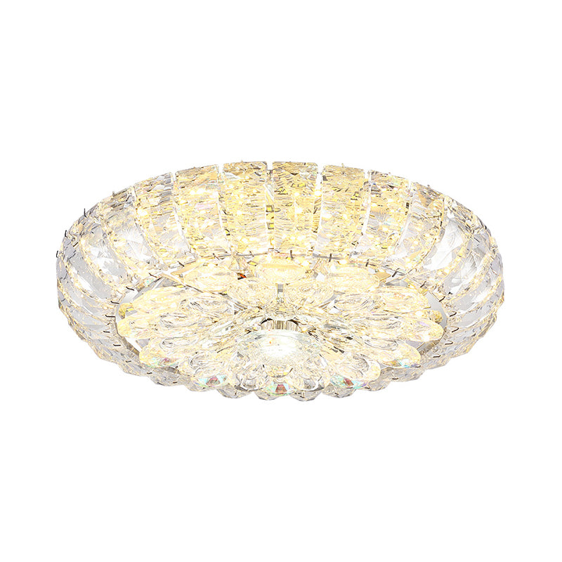8"/12" W LED Flushmount Light Simplicity Corridor Ceiling Flush Mount with Round Clear Crystal Block Shade Clearhalo 'Ceiling Lights' 'Close To Ceiling Lights' 'Close to ceiling' 'Flush mount' Lighting' 817101
