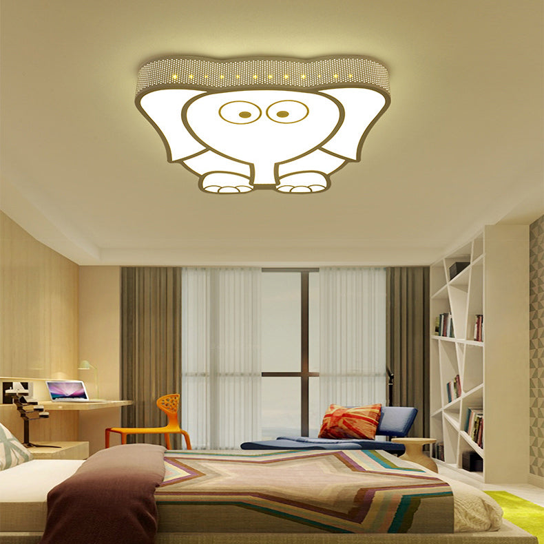 White Flush Mount Ceiling Light Cartoon Acrylic Ceiling Light Fixture for Kindergarten Clearhalo 'Ceiling Lights' 'Close To Ceiling Lights' 'Close to ceiling' 'Flush mount' Lighting' 81720