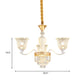 Blossom Bedroom Chandelier Lamp Traditional Clear Crystal Glass 3/6-Head Gold Suspension Pendant Clearhalo 'Ceiling Lights' 'Chandeliers' Lighting' options 817439