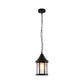 Pavilion Clear Bubble Glass Pendant Light Farmhouse 1-Light Balcony Suspension Lamp in Black Clearhalo 'Ceiling Lights' 'Glass shade' 'Glass' 'Pendant Lights' 'Pendants' Lighting' 817594