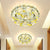 Yellow Fish Small Flushmount Lamp Modern Crystal Corridor LED Close to Ceiling Light, 7"/9.5" Wide Yellow Clearhalo 'Ceiling Lights' 'Close To Ceiling Lights' 'Close to ceiling' 'Flush mount' Lighting' 818399