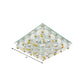 Small Squared LED Flush Ceiling Light Modernist Yellow Crystal Flush Mount Lighting with Fish Design, Warm/White Light Clearhalo 'Ceiling Lights' 'Close To Ceiling Lights' 'Close to ceiling' 'Flush mount' Lighting' 818407