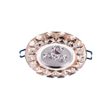 Beveled Crystal Rose Gold Ceiling Lamp Circular Thin Modernist LED Flush Mount Fixture Clearhalo 'Ceiling Lights' 'Close To Ceiling Lights' 'Close to ceiling' 'Flush mount' Lighting' 818414