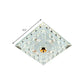 Clear Crystal Square Mini Flush Light Simple Passage 7"/9.5" Wide LED Flush Mount Ceiling Fixture Clearhalo 'Ceiling Lights' 'Close To Ceiling Lights' 'Close to ceiling' 'Flush mount' Lighting' 818437