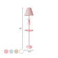 Kids Disc Reading Floor Light Metal 1 Head Living Room Standing Lamp in Pink/Blue with Cone Blue/Pink/White Fabric Shade Clearhalo 'Floor Lamps' 'Lamps' Lighting' 818719