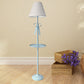 Kids Disc Reading Floor Light Metal 1 Head Living Room Standing Lamp in Pink/Blue with Cone Blue/Pink/White Fabric Shade Blue White Clearhalo 'Floor Lamps' 'Lamps' Lighting' 818737