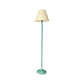 Macaron Straight Rod Iron Floor Light 1-Light Standing Floor Lamp in Pink/Green with Pink/Yellow Pleated Shade Clearhalo 'Floor Lamps' 'Lamps' Lighting' 818824