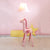 Flying Horse Floor Lighting Cartoon 1-Light Kid Room Stand Up Lamp with Barrel Lamp Shade in Pink Pink Clearhalo 'Floor Lamps' 'Lamps' Lighting' 818928