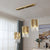 Luxurious Layered Cluster Pendant 3 Head Clear Crystal Rectangle Suspension Light in Gold for Dining Room Gold Clearhalo 'Ceiling Lights' 'Modern Pendants' 'Modern' 'Pendant Lights' 'Pendants' Lighting' 819039