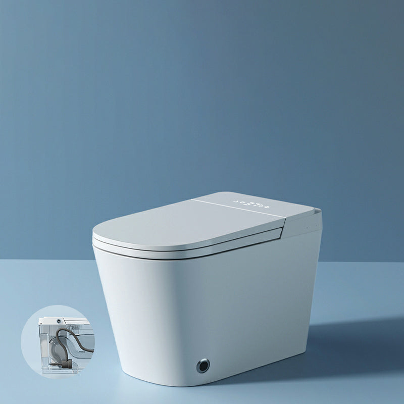 White Ceramic Elongated Stain Resistant Smart Bidet with Temperature Control Automatic Lid 12" Clearhalo 'Bathroom Remodel & Bathroom Fixtures' 'Bidets' 'Home Improvement' 'home_improvement' 'home_improvement_bidets' 'Toilets & Bidets' 8190989