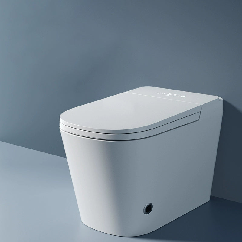 White Ceramic Elongated Stain Resistant Smart Bidet with Temperature Control Clearhalo 'Bathroom Remodel & Bathroom Fixtures' 'Bidets' 'Home Improvement' 'home_improvement' 'home_improvement_bidets' 'Toilets & Bidets' 8190990