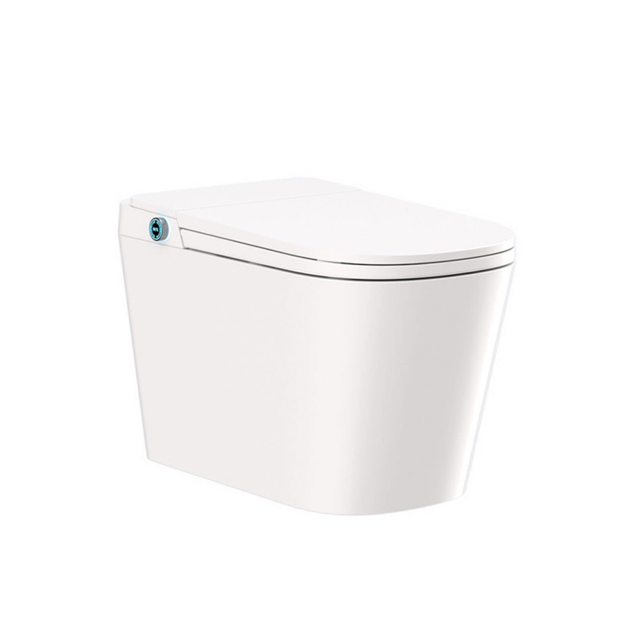 White Ceramic Elongated Stain Resistant Smart Bidet with Temperature Control Clearhalo 'Bathroom Remodel & Bathroom Fixtures' 'Bidets' 'Home Improvement' 'home_improvement' 'home_improvement_bidets' 'Toilets & Bidets' 8190993