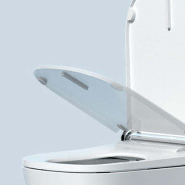 White Ceramic Elongated Stain Resistant Smart Bidet with Temperature Control Clearhalo 'Bathroom Remodel & Bathroom Fixtures' 'Bidets' 'Home Improvement' 'home_improvement' 'home_improvement_bidets' 'Toilets & Bidets' 8191002