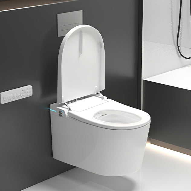Elongated White Ceramic Stain Resistant Smart Bidet with Heated Seat Clearhalo 'Bathroom Remodel & Bathroom Fixtures' 'Bidets' 'Home Improvement' 'home_improvement' 'home_improvement_bidets' 'Toilets & Bidets' 8191022