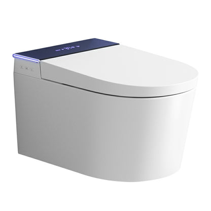 White Ceramic Elongated Stain Resistant Smart Bidet with Heated Seat Clearhalo 'Bathroom Remodel & Bathroom Fixtures' 'Bidets' 'Home Improvement' 'home_improvement' 'home_improvement_bidets' 'Toilets & Bidets' 8191065