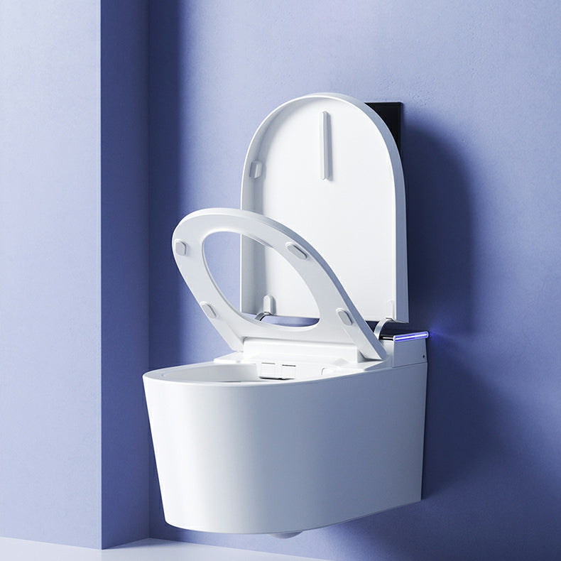 White Ceramic Elongated Stain Resistant Smart Bidet with Heated Seat Clearhalo 'Bathroom Remodel & Bathroom Fixtures' 'Bidets' 'Home Improvement' 'home_improvement' 'home_improvement_bidets' 'Toilets & Bidets' 8191070