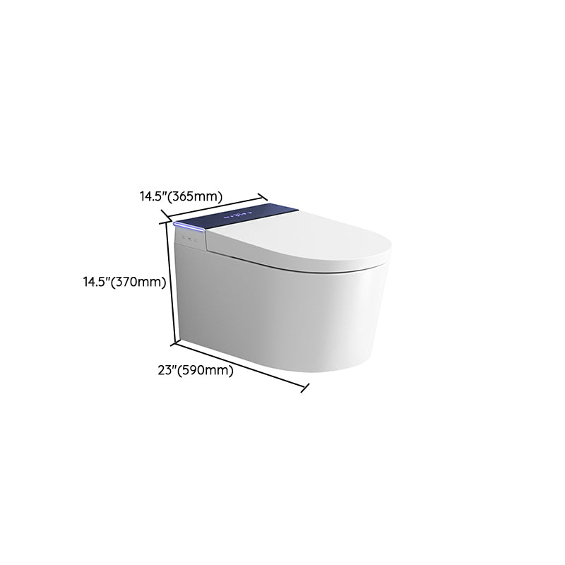 White Ceramic Elongated Stain Resistant Smart Bidet with Heated Seat Clearhalo 'Bathroom Remodel & Bathroom Fixtures' 'Bidets' 'Home Improvement' 'home_improvement' 'home_improvement_bidets' 'Toilets & Bidets' 8191080
