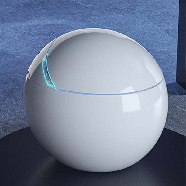 White Ceramic Round Stain Resistant Smart Bidet with Heated Seat Automatic Flap & Sterilization Clearhalo 'Bathroom Remodel & Bathroom Fixtures' 'Bidets' 'Home Improvement' 'home_improvement' 'home_improvement_bidets' 'Toilets & Bidets' 8191082