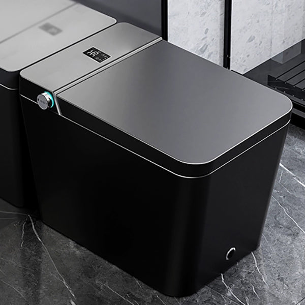 Elongated Ceramic Wall Mounted Bidet Stain Resistant with Heated Seat Black Clearhalo 'Bathroom Remodel & Bathroom Fixtures' 'Bidets' 'Home Improvement' 'home_improvement' 'home_improvement_bidets' 'Toilets & Bidets' 8191099