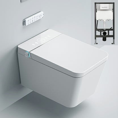 Ceramic Elongated Stain Resistant Smart Bidet Included Remote Control White Clearhalo 'Bathroom Remodel & Bathroom Fixtures' 'Bidets' 'Home Improvement' 'home_improvement' 'home_improvement_bidets' 'Toilets & Bidets' 8191135