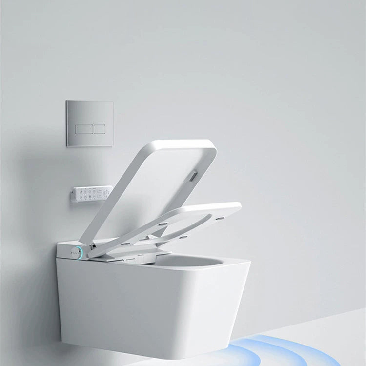Ceramic Elongated Stain Resistant Smart Bidet Included Remote Control Clearhalo 'Bathroom Remodel & Bathroom Fixtures' 'Bidets' 'Home Improvement' 'home_improvement' 'home_improvement_bidets' 'Toilets & Bidets' 8191140