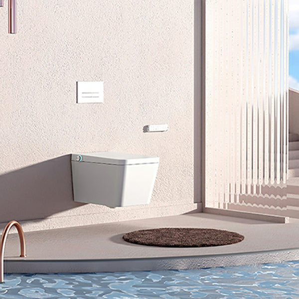Ceramic Elongated Stain Resistant Smart Bidet Included Remote Control Clearhalo 'Bathroom Remodel & Bathroom Fixtures' 'Bidets' 'Home Improvement' 'home_improvement' 'home_improvement_bidets' 'Toilets & Bidets' 8191147