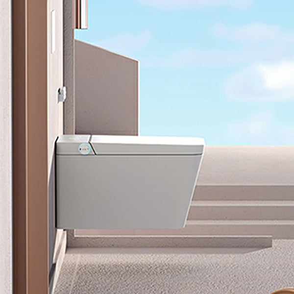 Ceramic Elongated Stain Resistant Smart Bidet Included Remote Control Clearhalo 'Bathroom Remodel & Bathroom Fixtures' 'Bidets' 'Home Improvement' 'home_improvement' 'home_improvement_bidets' 'Toilets & Bidets' 8191148