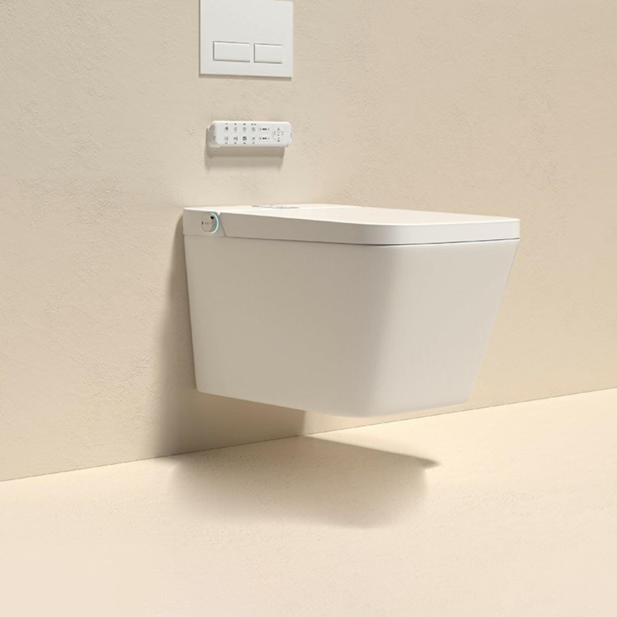 White Ceramic Wall Mounted Bidet Stain Resistant with Heated Seat Clearhalo 'Bathroom Remodel & Bathroom Fixtures' 'Bidets' 'Home Improvement' 'home_improvement' 'home_improvement_bidets' 'Toilets & Bidets' 8191161