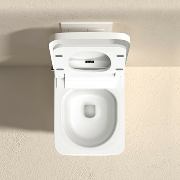 White Ceramic Wall Mounted Bidet Stain Resistant with Heated Seat Clearhalo 'Bathroom Remodel & Bathroom Fixtures' 'Bidets' 'Home Improvement' 'home_improvement' 'home_improvement_bidets' 'Toilets & Bidets' 8191164