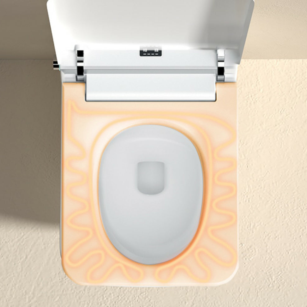 White Ceramic Wall Mounted Bidet Stain Resistant with Heated Seat Clearhalo 'Bathroom Remodel & Bathroom Fixtures' 'Bidets' 'Home Improvement' 'home_improvement' 'home_improvement_bidets' 'Toilets & Bidets' 8191167