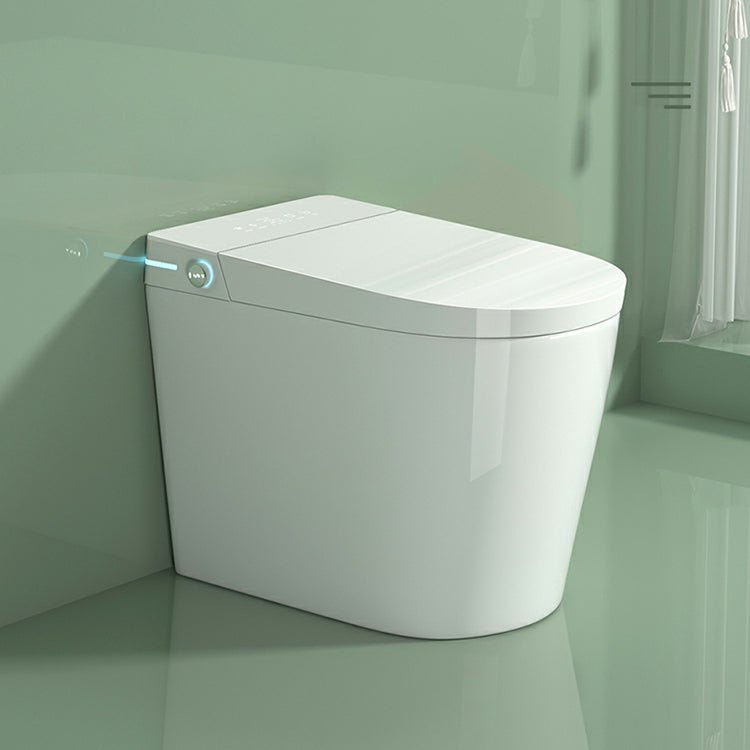 White Elongated Stain Resistant Floor Mount Bidet with Heated Seat Clearhalo 'Bathroom Remodel & Bathroom Fixtures' 'Bidets' 'Home Improvement' 'home_improvement' 'home_improvement_bidets' 'Toilets & Bidets' 8191170