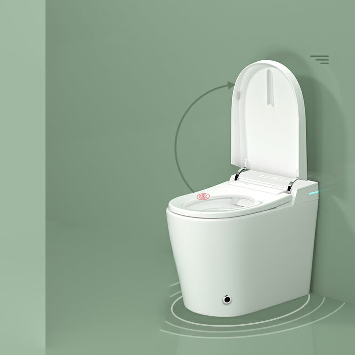 White Elongated Stain Resistant Floor Mount Bidet with Heated Seat Clearhalo 'Bathroom Remodel & Bathroom Fixtures' 'Bidets' 'Home Improvement' 'home_improvement' 'home_improvement_bidets' 'Toilets & Bidets' 8191173