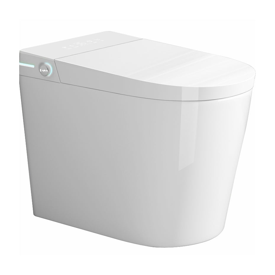 White Elongated Stain Resistant Floor Mount Bidet with Heated Seat Clearhalo 'Bathroom Remodel & Bathroom Fixtures' 'Bidets' 'Home Improvement' 'home_improvement' 'home_improvement_bidets' 'Toilets & Bidets' 8191176