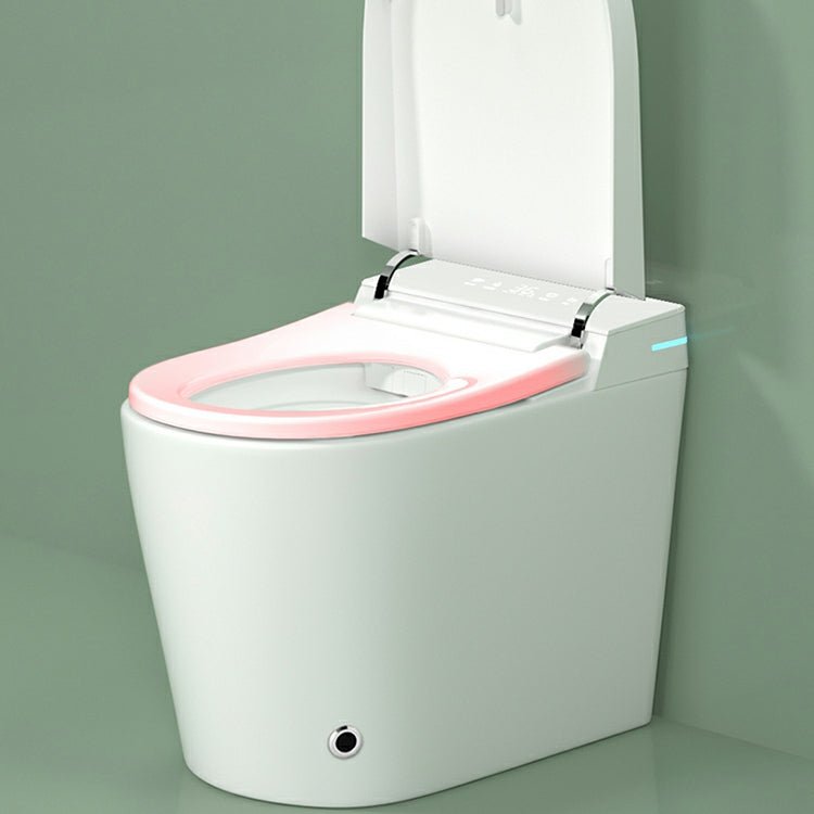 White Elongated Stain Resistant Floor Mount Bidet with Heated Seat Clearhalo 'Bathroom Remodel & Bathroom Fixtures' 'Bidets' 'Home Improvement' 'home_improvement' 'home_improvement_bidets' 'Toilets & Bidets' 8191180